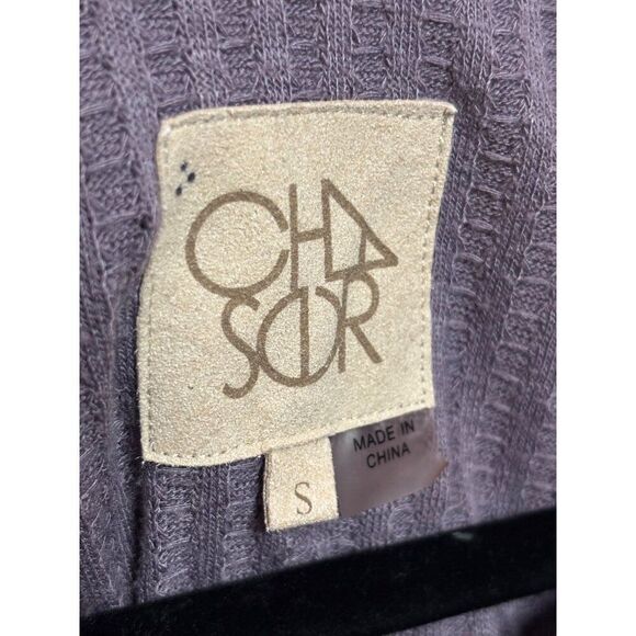 CHASER Thermal Waffle Knit Long Sleeve Tee Pullover Top S Solid LS T-Shirt Tunic - Picture 4 of 5